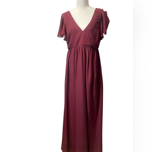 BIRDY GREY, Elegant Burgundy Maxi Dress - Picture 2 of 8